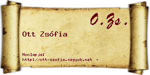 Ott Zsófia névjegykártya
